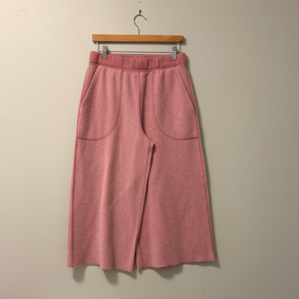 Free People Wide Leg Fleece Pants | Size M